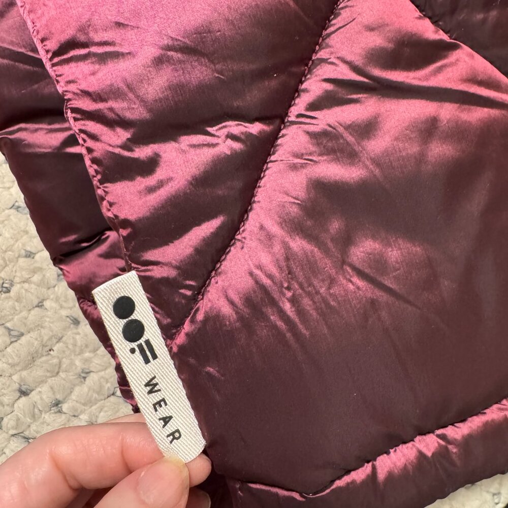 NWT Anthropologie OOF Metallic Quilted Puffer Coat Jacket NEW $400 S Purple RARE - Picture 8 of 8